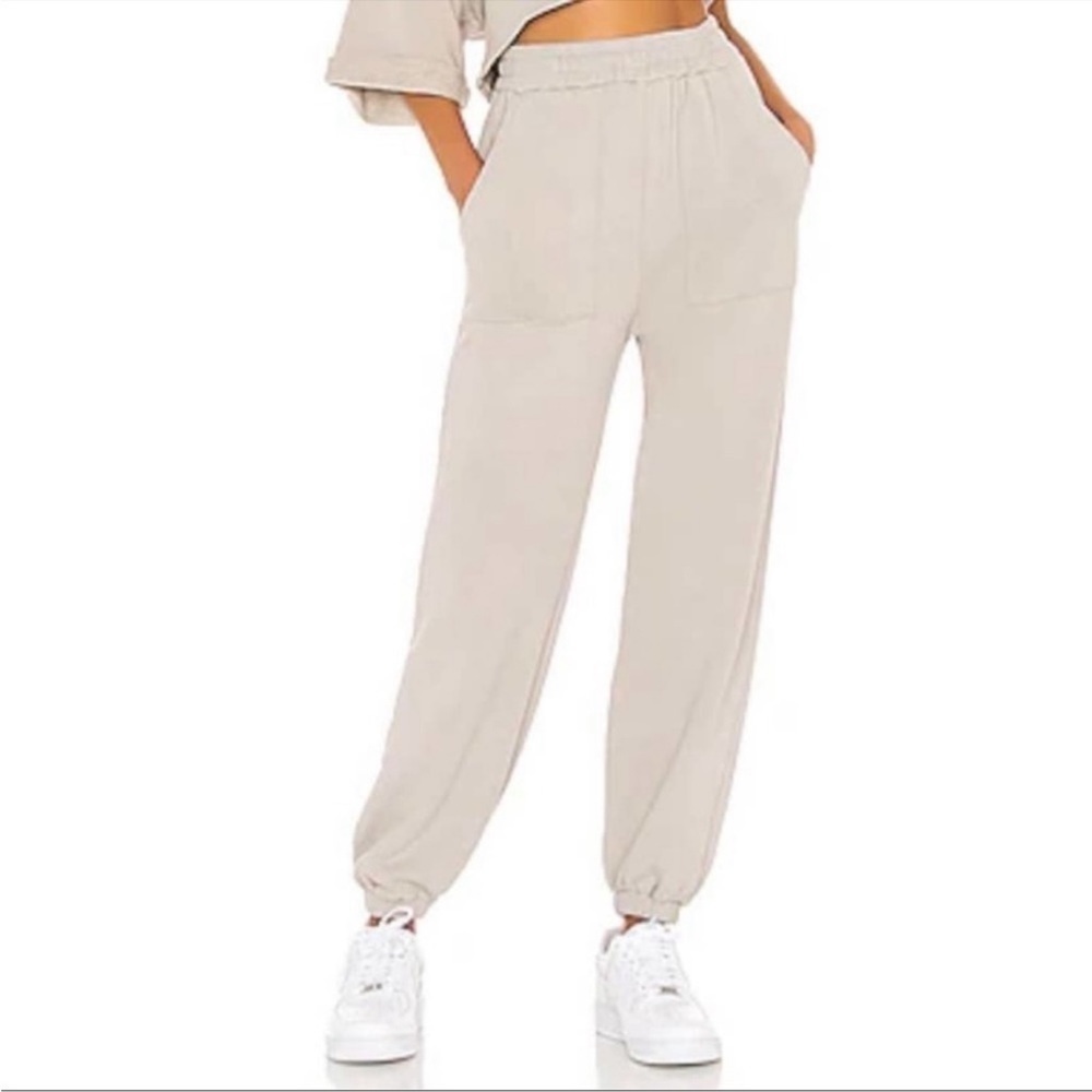 Lovers + Friends High Rise Jogger Sweatpants Womens Small Comfy Lounge Granola